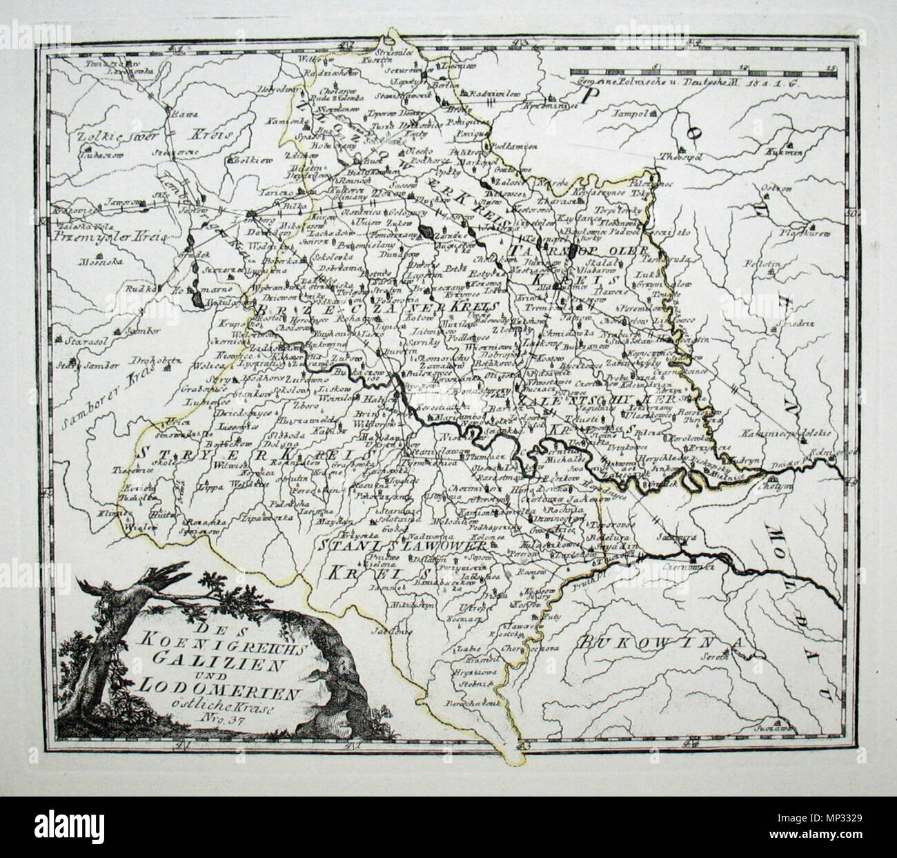 . English: des Koenigreichs Galizien und Lodomerien östliche Kreise. Nro. 37. Kolorierter Kupferstich. 1791. Franz Johann Joseph von Reilly (1766-1820) Alternative Namen Reilly, Franz Johann Joseph von Beschreibung österreichischer Verleger und Schriftsteller Geburtsdatum / Tod 18. August 1766 vom 6. Juli 1820 Ort der Geburt / Tod Wien Wien Zeitraum 1790 - 1800 Standort Wien Behörde: Q 113944 VIAF: 102371035 ISNI: 0000 0001 1839 240 X LCCN: 88624007 n GND: 118748017 SUDOC: 158784243 WorldCat 851 Karte von Galicien im Jahre 1791 von Reilly 037 Stockfoto