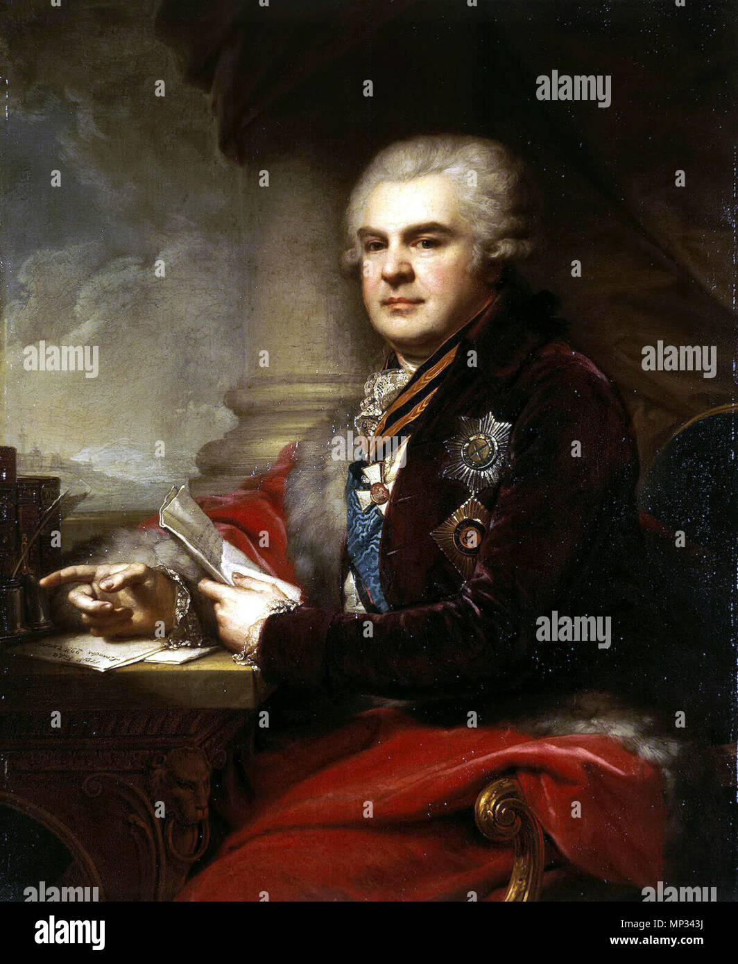 Цифровая репродукция этой картины коллекции находится в интернет-галереи Gallerix.ru (Http://gallerix.ru). Englisch: Graf Alexander Nikolajewitsch Samoilov (1744 - 1814) war ein russischer General und Staatsmann. Vor 1814. Johann Baptist von Lampi der Ältere (1751 - 1830) Alternative Namen: Giovanni Battista Lampi Beschreibung Italienischer Porträtmaler Vater von Johann Baptist von Lampi der jüngeren Datum der Geburt / Tod 31. Dezember 1751 vom 11. Februar 1830 Ort der Geburt / Todes Romeno (Südtirol) Wien Arbeit Lage Verona, Wien, Warschau, Kórnik, Sankt Petersburg Authority control: Q Stockfoto