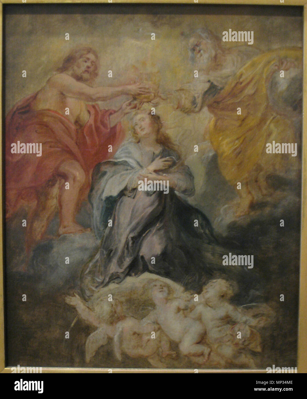 . Skizze für die Krönung der Jungfrau. Vor 1640. 1127 Skizze für die Krönung der Jungfrau Maria, von Peter Paul Rubens (1577-1640) - IMG 7401 Stockfoto