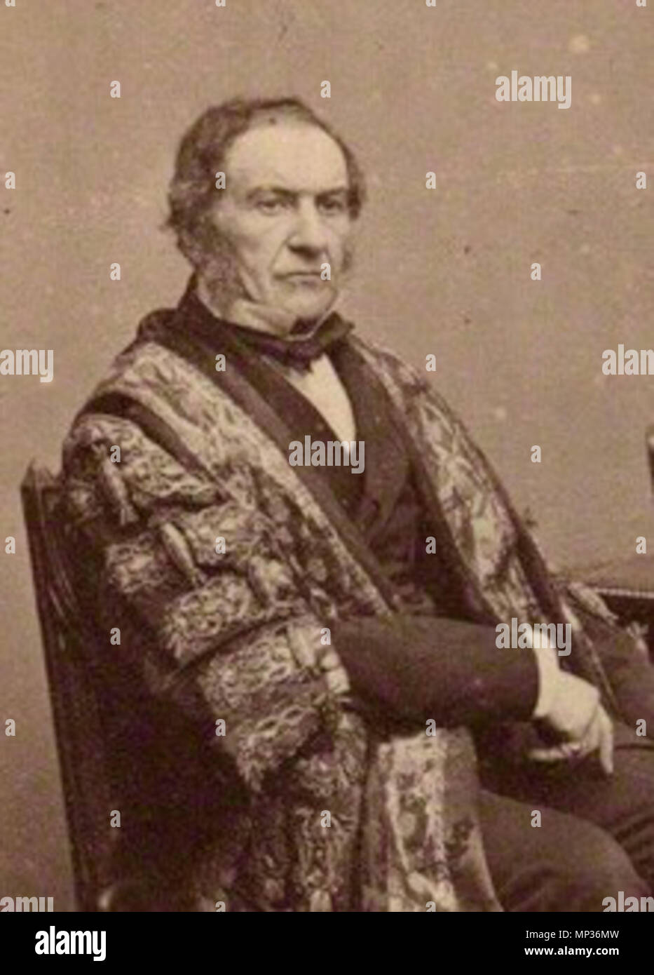 NPG x 32943; William Ewart Gladstone. Englisch: William Ewart Gladstone, bekleidet als Schatzkanzler. 1862. William Walker (gestorben 1867) 1253 wir Gladstone robed NPG Stockfoto