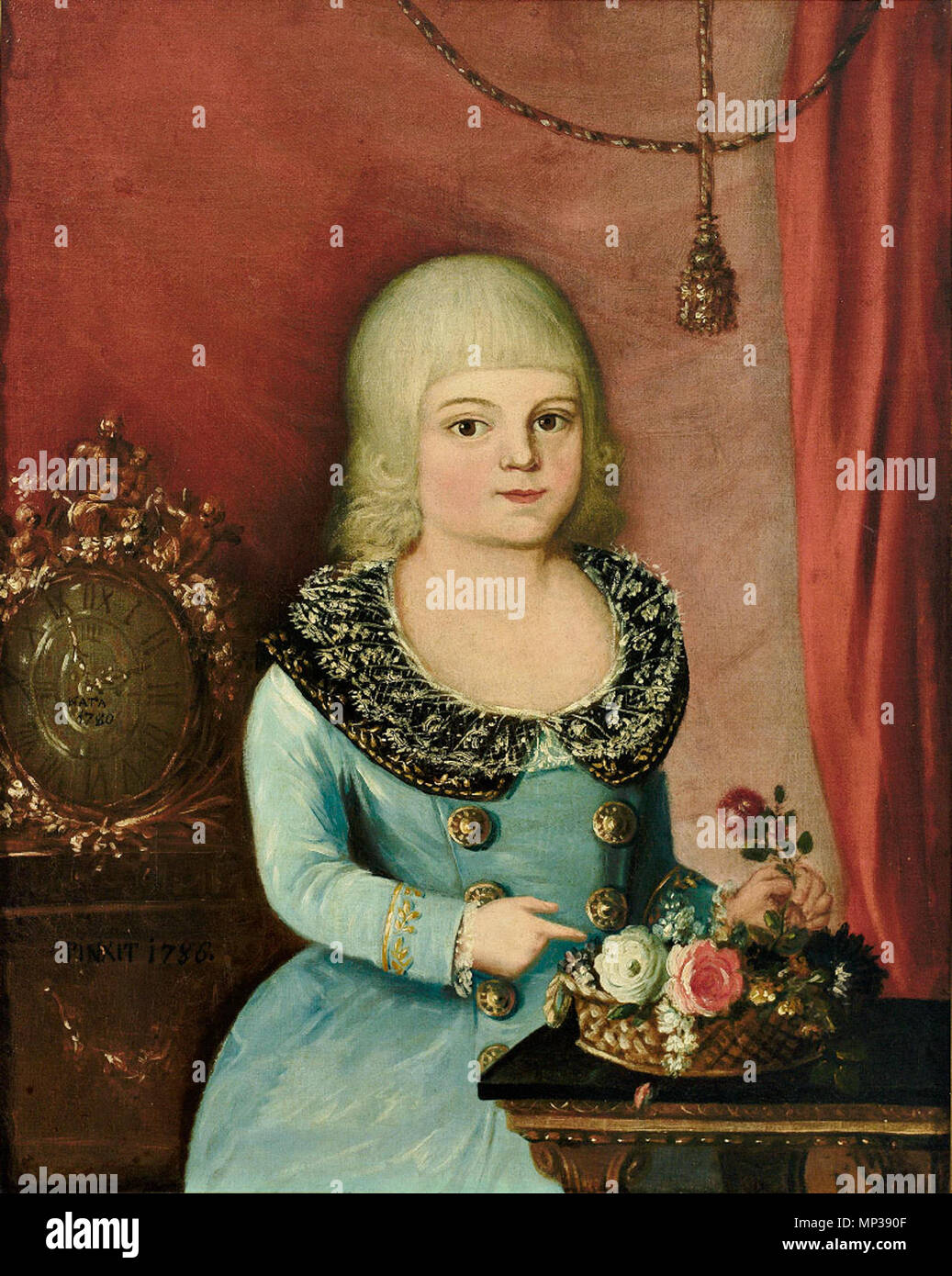 Z004 1016 Porträt eines Mädchens 1786 Stockfoto