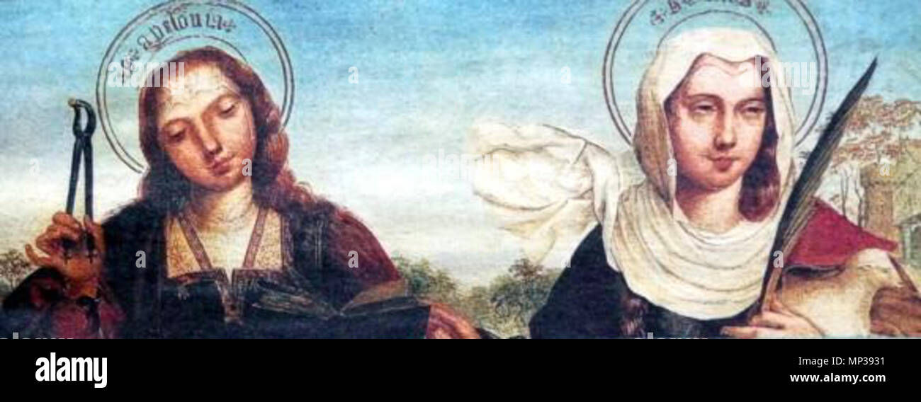 1094 Santa Apolónia e Santa Inês - Paraíso Stockfoto