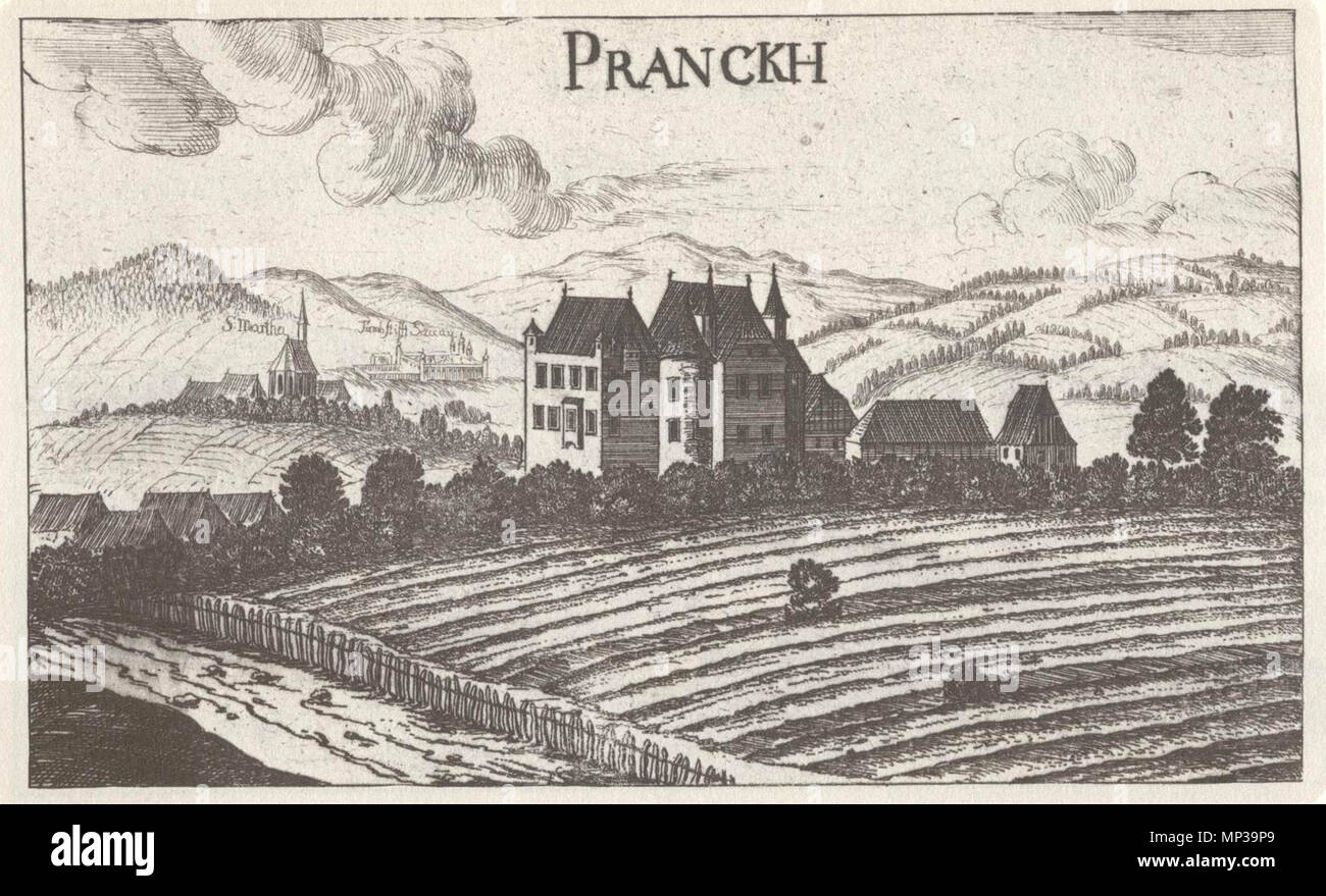 . English: Vischer-Stich des Strapaziert Pranckh um 1672. 1672. Georg Matthäus Vischer (1628 - 1696) Alternative Namen Georg Mathias Vischer Beschreibung österreichischer Kartograph und Graveur Geburtsdatum / Tod 22. April 1628 vom 13. Dezember 1696 Ort der Geburt / Todes Wenns (Tirol, Südtirol) Linz Authority control: Q 86223 VIAF: 2771891 ISNI: 0000 0000 6659 9394 ULAN: 500091493 NLA: 35852058 GND: 118768646 1026 Pranckh Schloss Stockfoto