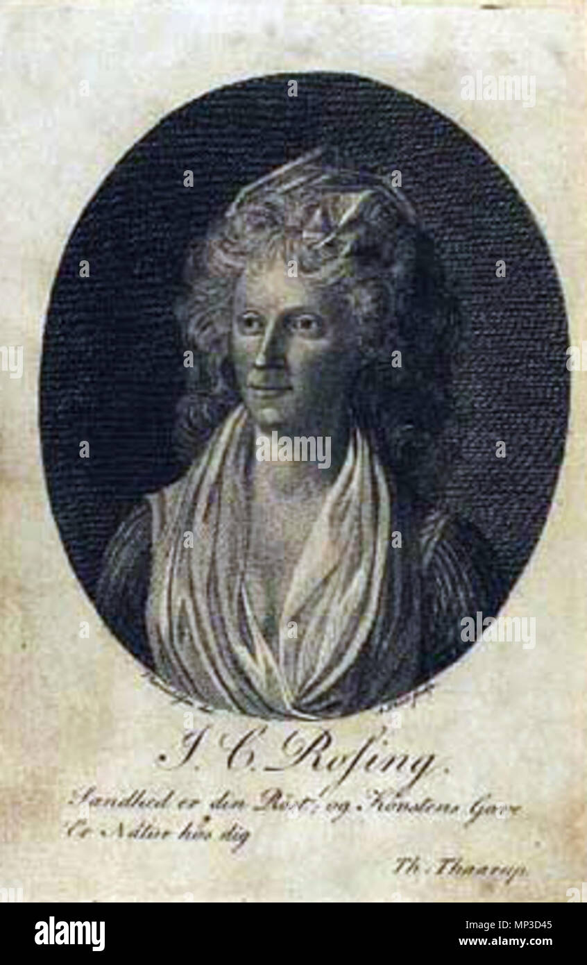 . Englisch: Portrait von Johanne Cathrine Rosing (1756-1853). 1790s. 728 Johanne Rosing 1. Stockfoto