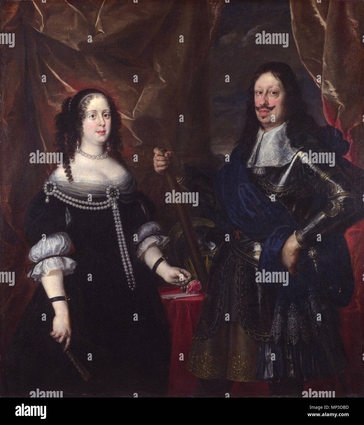 Doppelporträt des Großherzogs Ferdinand II. von Toskana und seine Frau Vittoria della Rovere möglicherweise 1660s. 1174 der Großherzog Ferdinand II. von Toskana und seine Frau Stockfoto