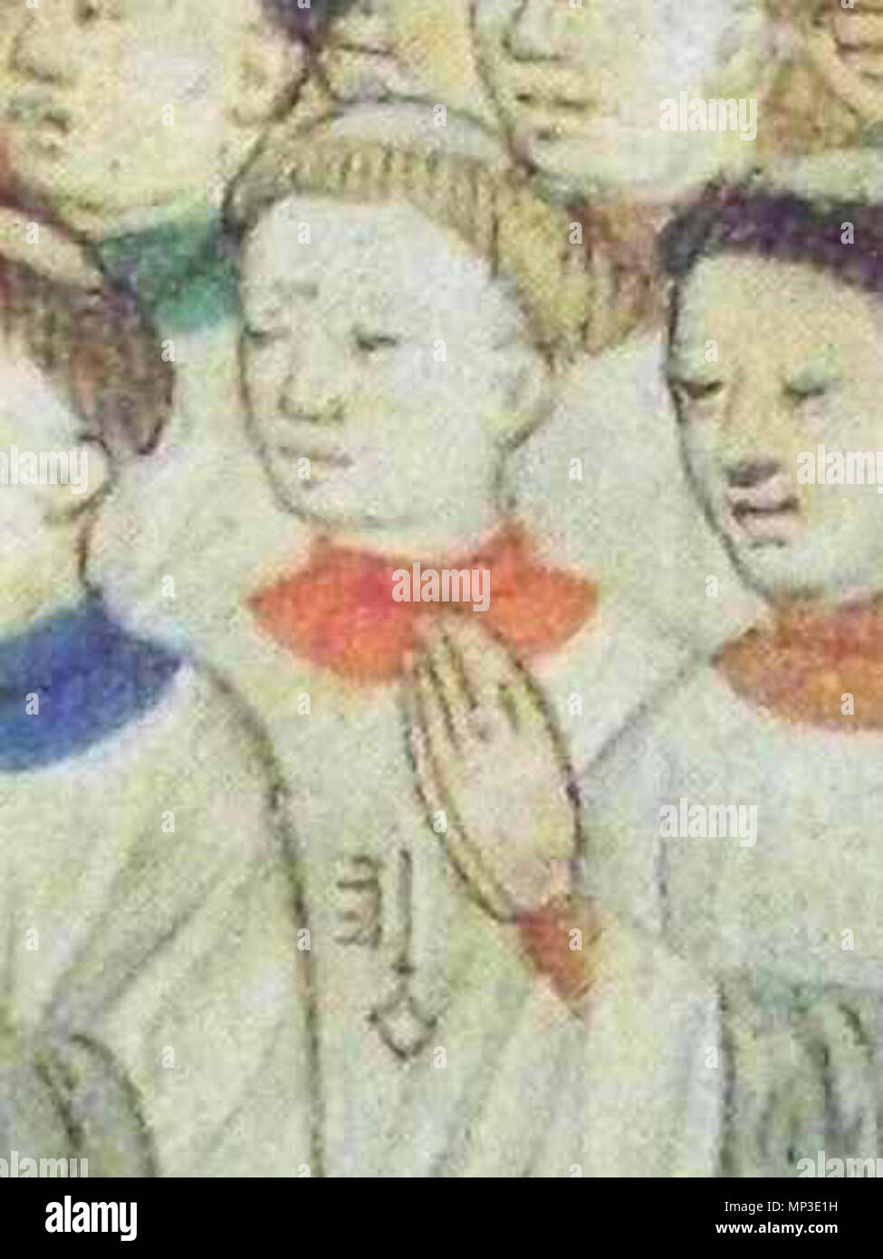 . Français: Raoul Roussel, chanoine et trésorier, Futur archevêque de Rouen, dans une enluminure du compte de la débite. 1431. Giogo 1042 Raoul Roussel Stockfoto