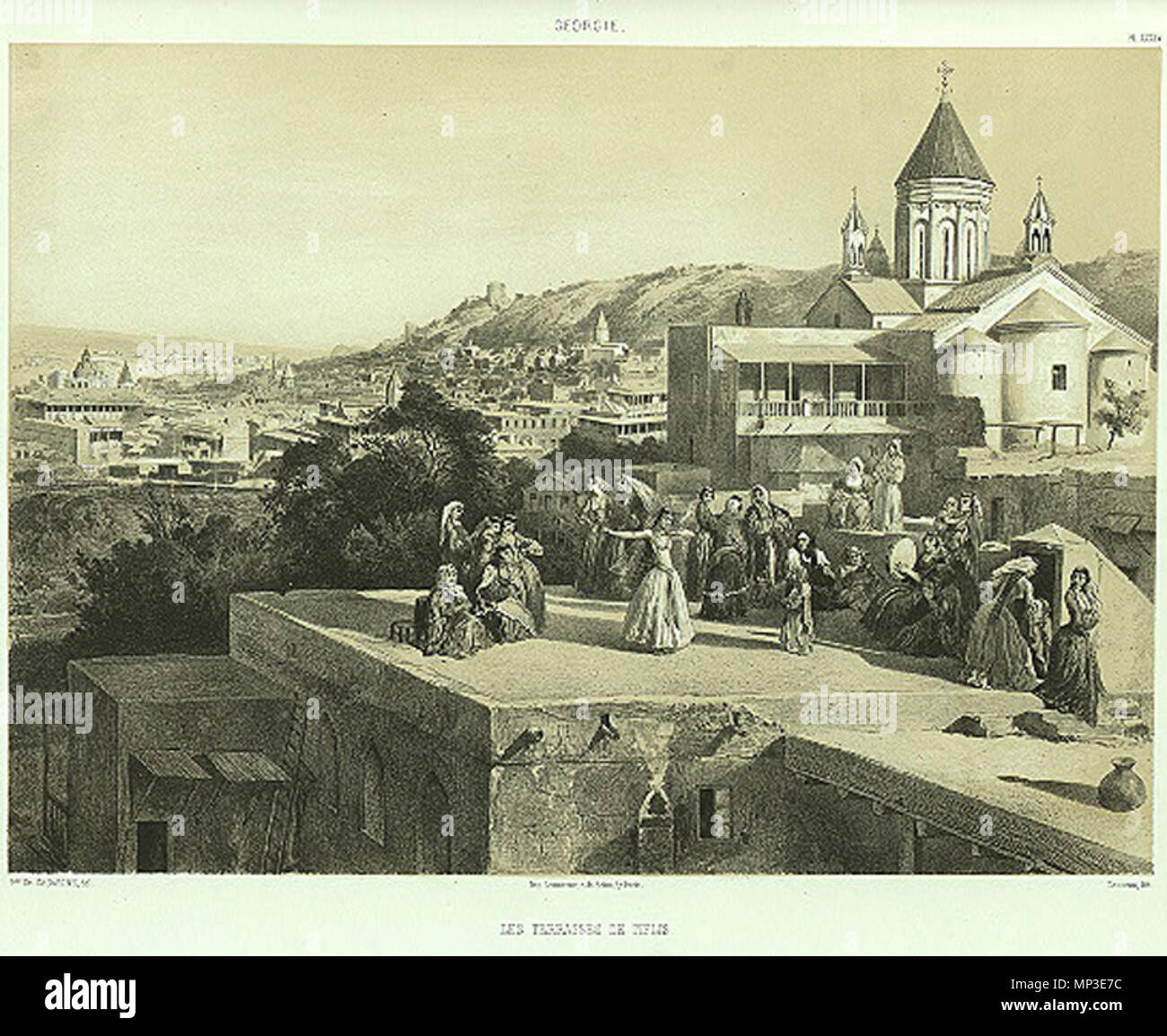 . Français: Georgie. Les Terrasses de Tiflis. Veröffentlicht 1847. Grigorij Gagarin (1810 - 1893) Alternative Namen Grigorij Grigorievich Gagarin Beschreibung russische Künstler, Diplomat, ikonenmaler und Maler Geburtsdatum / Tod 11. Mai 1810 vom 30. Januar 1893 Ort der Geburt / Todes Sankt Petersburg Châtellerault, Frankreich Arbeitsort Russischen Reich, Kaukasus, Tbilissi, Sankt Petersburg Authority control: Q 887801 VIAF: 106966284 ISNI: 0000 0001 2146 4427 ULAN: 500025091 83006301 LCCN: n GND: 117671126 WorldCat Buch Autor: Ernest Stackelberg (1813-1870) 807 Les Terrasses de Tiflis Stockfoto