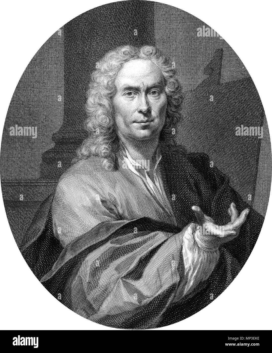 Nicolaas Verkolje Delft (11-Apr-1673 - 21-Jan-1746) * Gravuren * 1751 - 1753 Nicolaas Verkolje 925 Nicolaas Verkolje, von Jacob Houbraken Stockfoto