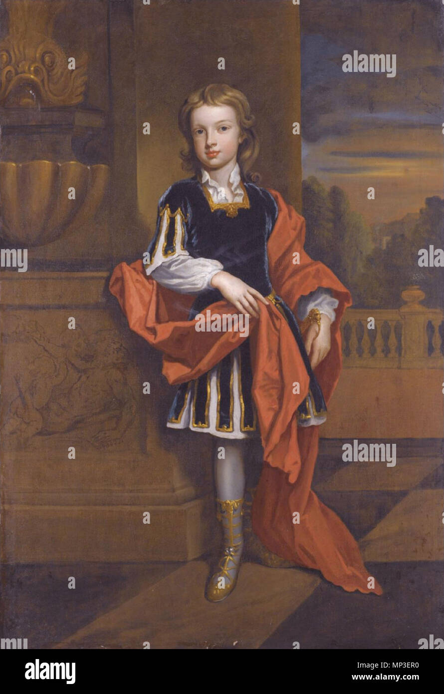 John Churchill, Marquis von Blandford (1686-1703). Englisch: John Churchill, Marquis von Blandford (1686-1703) Ende des 17. Jahrhunderts. 731 John Churchill, Marquis von Blandford (1686-1703), Studio von Godfrey Kneller Stockfoto