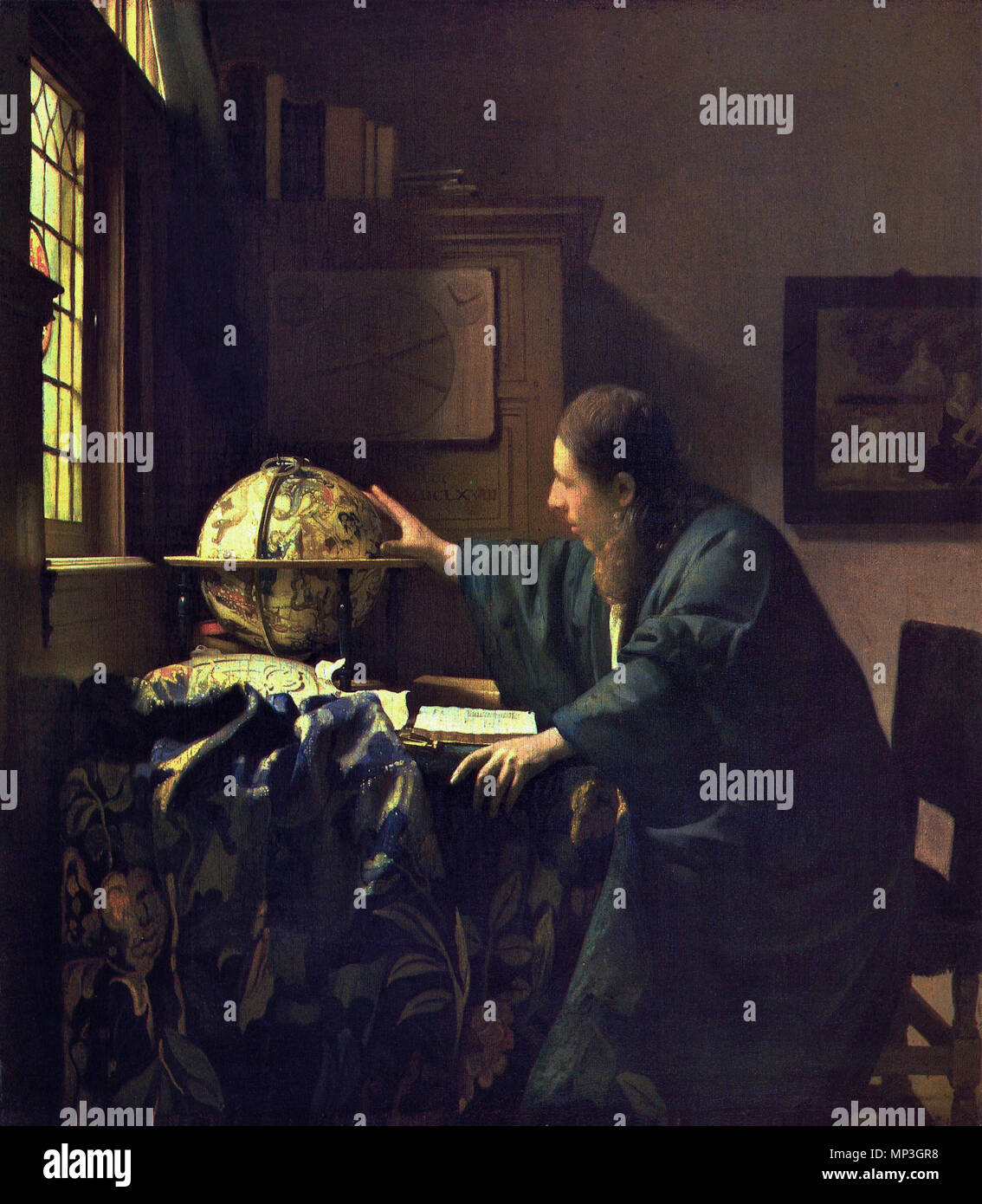 681 J. VERMEER - El astrónomo (Museo del Louvre, 1688) Stockfoto