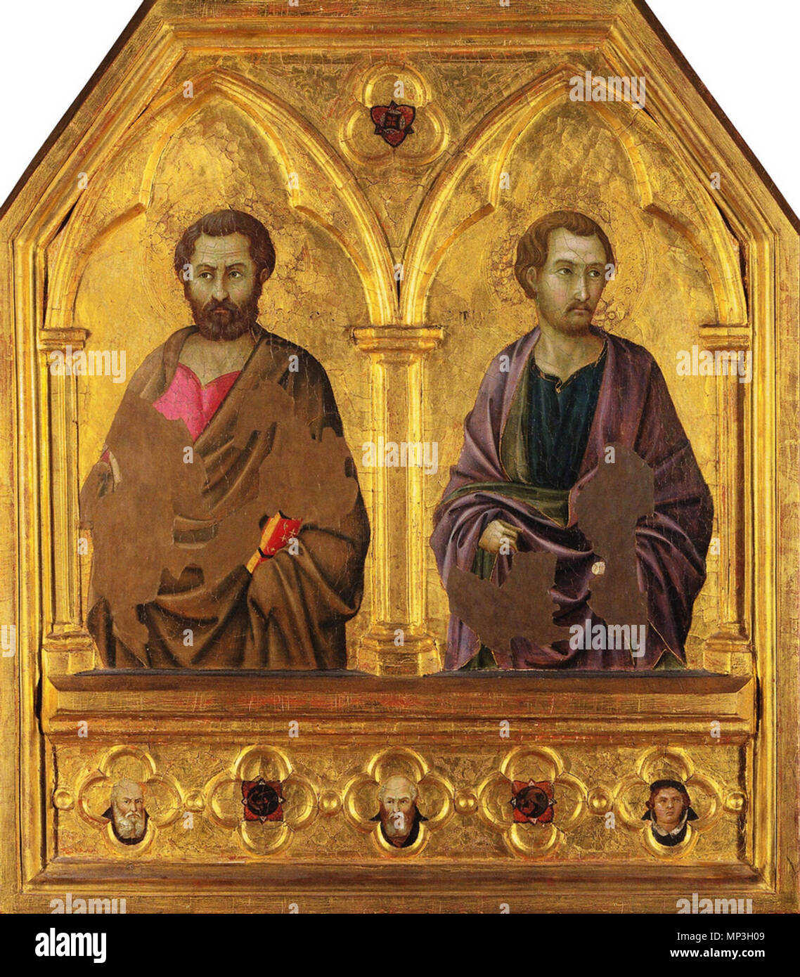 . Italiano: Ugolino di Nerio - Tavole dal Polittico di Santa Croce in Florenz, 1325-1328 Santi Simone e Taddeo, 70,4 x 62,2 cm tempera Materiali e Oro su tavola Collocazione National Gallery, London. 1. juli 2011, 06:28:19. Ugolino di Nerio (1280 - 1330) Beschreibung italienischen Maler und Journalist Geburtsdatum / Tod ca. 1280 ca. 1349 Ort der Geburt / Todes Siena Siena Arbeiten Zeitraum 1 Drittel des 14. Jahrhunderts arbeiten Ort Siena Authority control: Q 1357686 VIAF: ULAN: 500008502 95732987 LCCN: Nr 91028515 WGA: UGOLINO DI NERIO GND: 128819316 WorldCat 1211 Ugolino di Nerio - Polittic Stockfoto