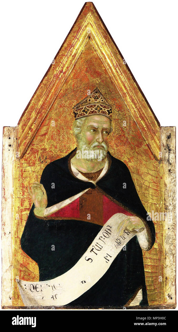 . Italiano: Ugolino di Nerio - Tavole dal Polittico di Santa Croce in Florenz, 1325-1328 David, 55,2 x 31,2 cm tempera Materiali e Oro su tavola Collocazione National Gallery, London. 1. juli 2011, 06:28:24. Ugolino di Nerio (1280 - 1330) Beschreibung italienischen Maler und Journalist Geburtsdatum / Tod ca. 1280 ca. 1349 Ort der Geburt / Todes Siena Siena Arbeiten Zeitraum 1 Drittel des 14. Jahrhunderts arbeiten Ort Siena Authority control: Q 1357686 VIAF: ULAN: 500008502 95732987 LCCN: Nr 91028515 WGA: UGOLINO DI NERIO GND: 128819316 WorldCat 1211 Ugolino di Nerio - Polittico di Santa Croce Stockfoto