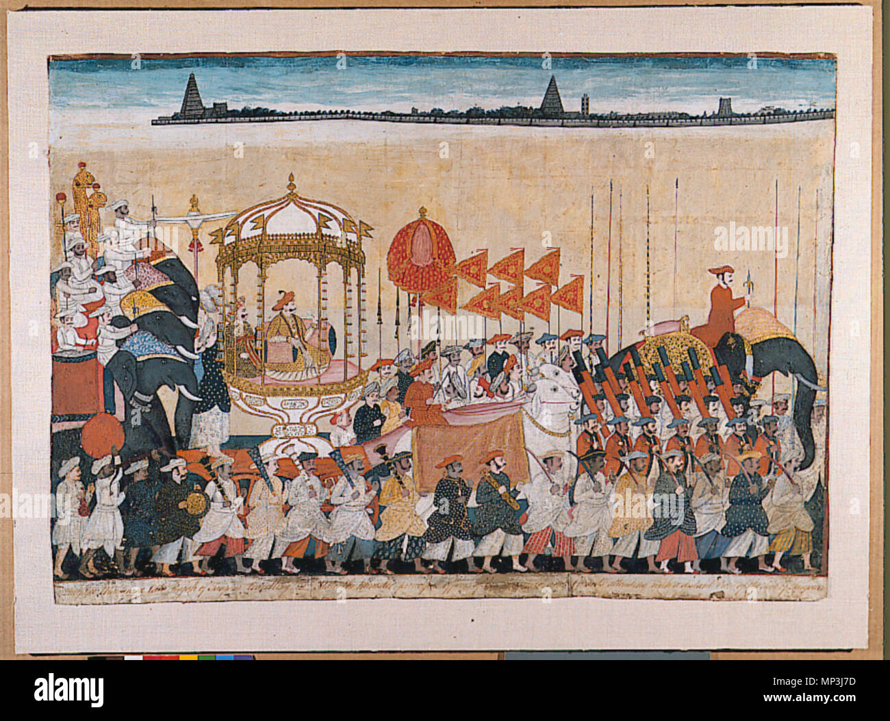 . Englisch: Erstellungsdatum: Ca. 1775 Display Abmessungen: 26 cm x 37 13/32 in. (67.31 cm x 95.01 cm) Kreditlinie: Edwin Binney 3 Sammlung Beitritt Artikelnummer: 1990.1415 Sammlung: <a href='Http://www.sdmart.org/art/our-collection/asian-art' rel='nofollow'> Die San Diego Museum der Kunst</a>. 6. September 2011, 14:09:16. Englisch: thesandiegomuseumofartcollection 1042 Rao Tuljaji in Prozession (6124523889) Stockfoto