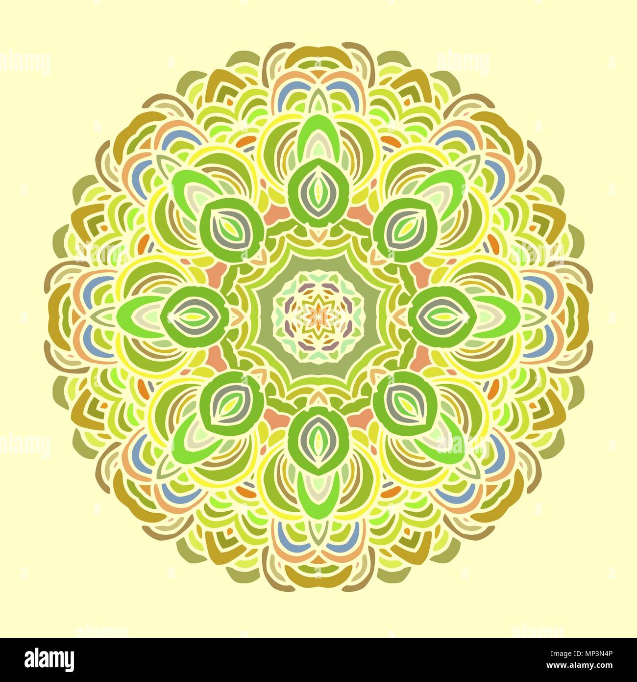 Mandala Bunten Muster Indische Motiv Gut Fur Design Cards Wallpapper Broschuren Etc Stock Vektorgrafik Alamy