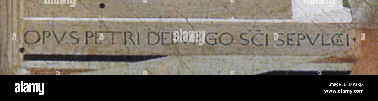 986 Piero della Francesca - Sterben Geißelung Christi (Signatur) Stockfoto