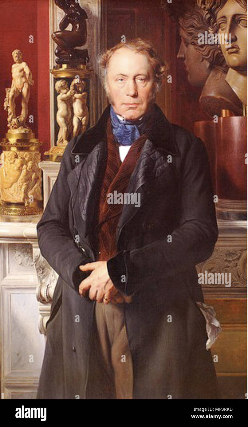 Q 29643167. Français: Le Comte James Alexandre de Pourtalès dans son Hôtel du n° 7, Rue Tronchet. . 1846. 1022 Portrait-de-James-Alexandre-de-Pourtales-Gorgier Stockfoto