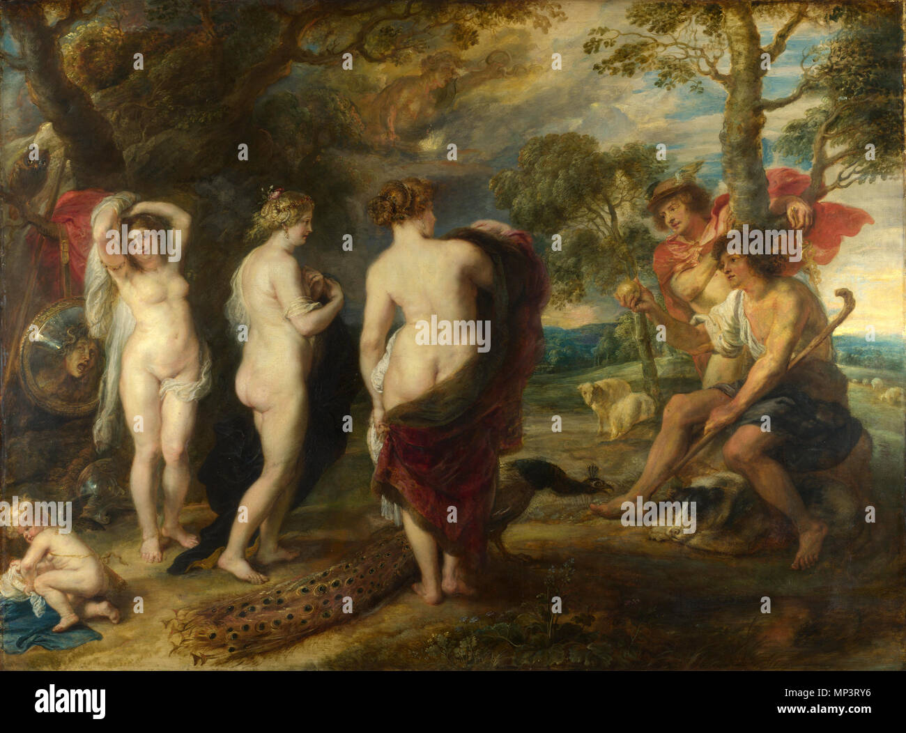 Urteil des Paris zwischen 1632 und 1635. 1076 Rubens - Urteil des Paris Stockfoto