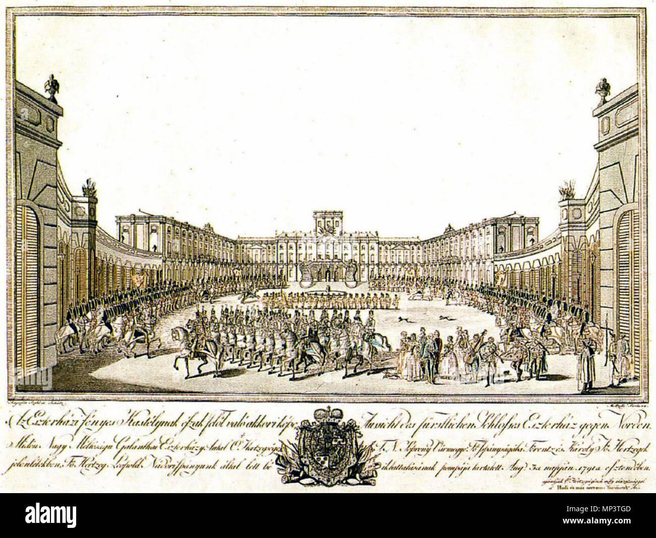 1173 Das Schloss Esterházy in Fertőd 1791 Stockfoto