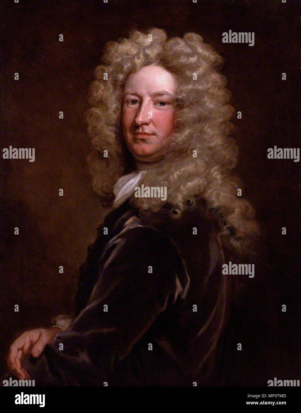 Von Sir Godfrey Kneller, Bt, Öl auf Leinwand, ca. 1705-1710. Englisch: Sir Samuel Garth (1661-1719), Öl auf Leinwand, 35 cm x 27 cm. (902 mm x 705 mm). Zwischen 1705 und 1710. Godfrey Kneller (1646-1723) 1089 Samuel Garth von Godfrey Kneller 2 Stockfoto