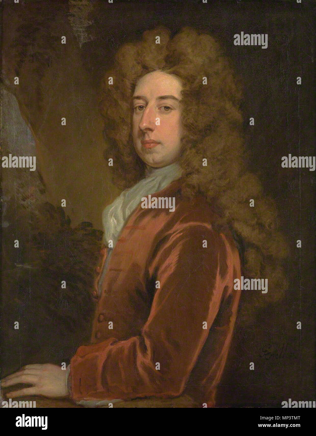 Von Sir Godfrey Kneller, Bt, Öl auf Leinwand, ca. 1708-1710. Englisch: Spencer Compton, 1st Earl of Wilmington (1673-1743). zwischen ca. 1708 und ca. 1710. Godfrey Kneller (1646-1723) Alternative Namen Gottfried Kneller, Geburt Name: Gottfried Kniller Beschreibung deutscher Maler, Zeichner, Kupferstecher und Miniaturisten Datum der Geburt / Tod am 8. August 1646 7. November 1723 Ort der Geburt / Todes Lübeck London Arbeiten Zeitraum zwischen ca. 1660 und ca. 1723 Arbeitsort Leiden (ca. 1660-1665), Rom, Venedig (1672 - 1675), Nürnberg, Hamburg (1674 - 1676), London (1676 - 1723), Frankreich (1684 Stockfoto