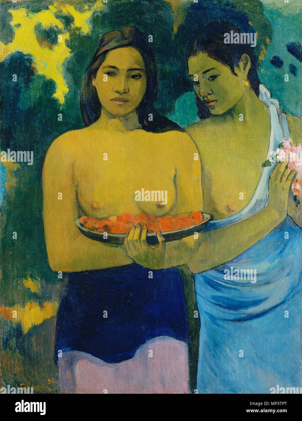 . 965 Paul Gauguin - Deux Tahitiennes Farben Stockfoto