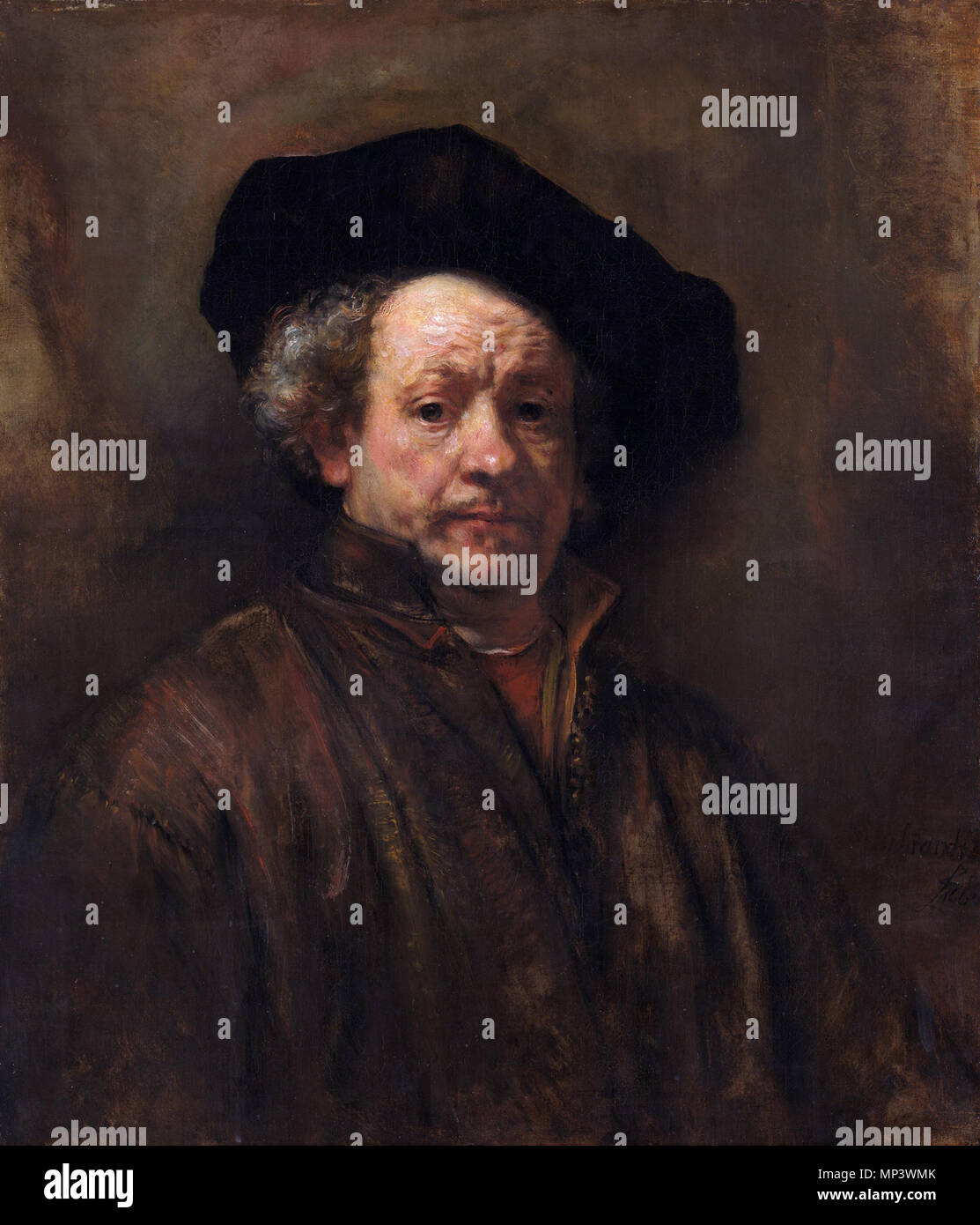 Selbstbildnis * Öl auf Leinwand * 80,3 x 67,3 cm * unterzeichnet (l): Rembrandt/w. 1660 Selbstbildnis 1660. 1271 WLA metmuseum Rembrandt Selbstbildnis 1660 Stockfoto