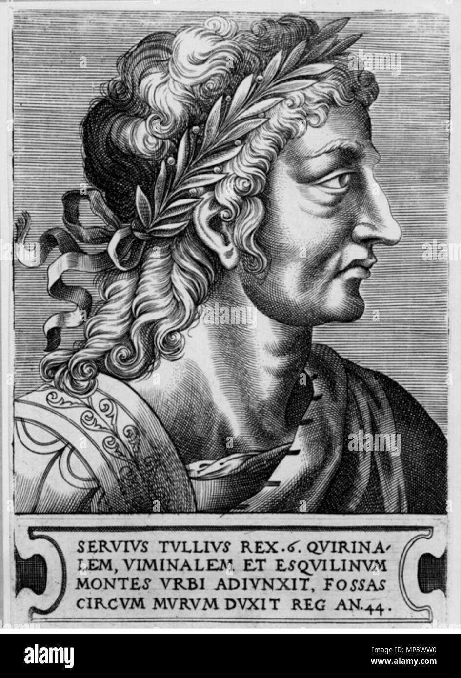 . Englisch: 16. Jahrhundert Darstellung des Servius Tullius, der Sechsten legendären König des antiken Roms. Datum unbekannt. Frans Huys, 1522-62 1112 Servius Tullius von Frans Huys Stockfoto