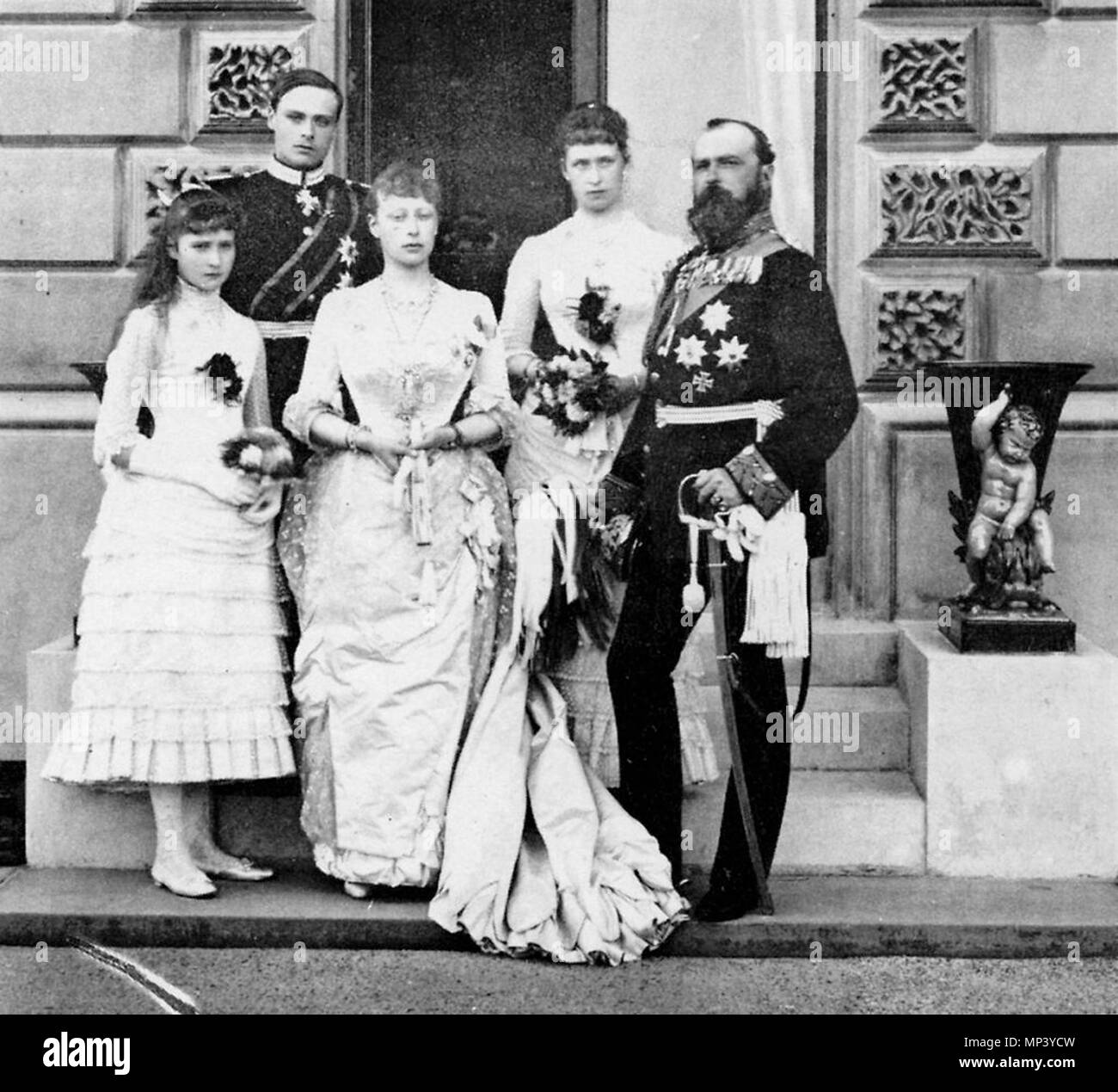 Großherzog Ludwig IV. bei Rhein und seine Kinder, um 1890 832 Ludwig IV 240-015 Stockfoto