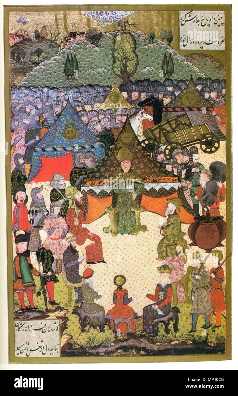 1252 Krieg Rat von Ludwig II. von Ungarn vor der Schlacht von Mohács Stockfoto