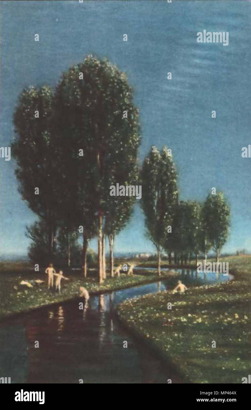 Der Sommertag 1881. 1164 Teekanne Meisterwerke Dresden 45 Stockfoto