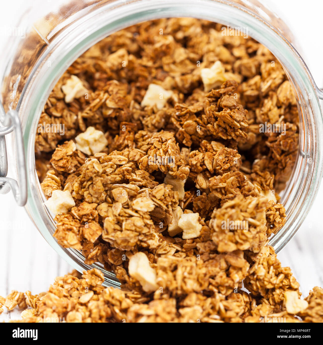 Apple Cinnamon Granola Frühstück Stockfoto
