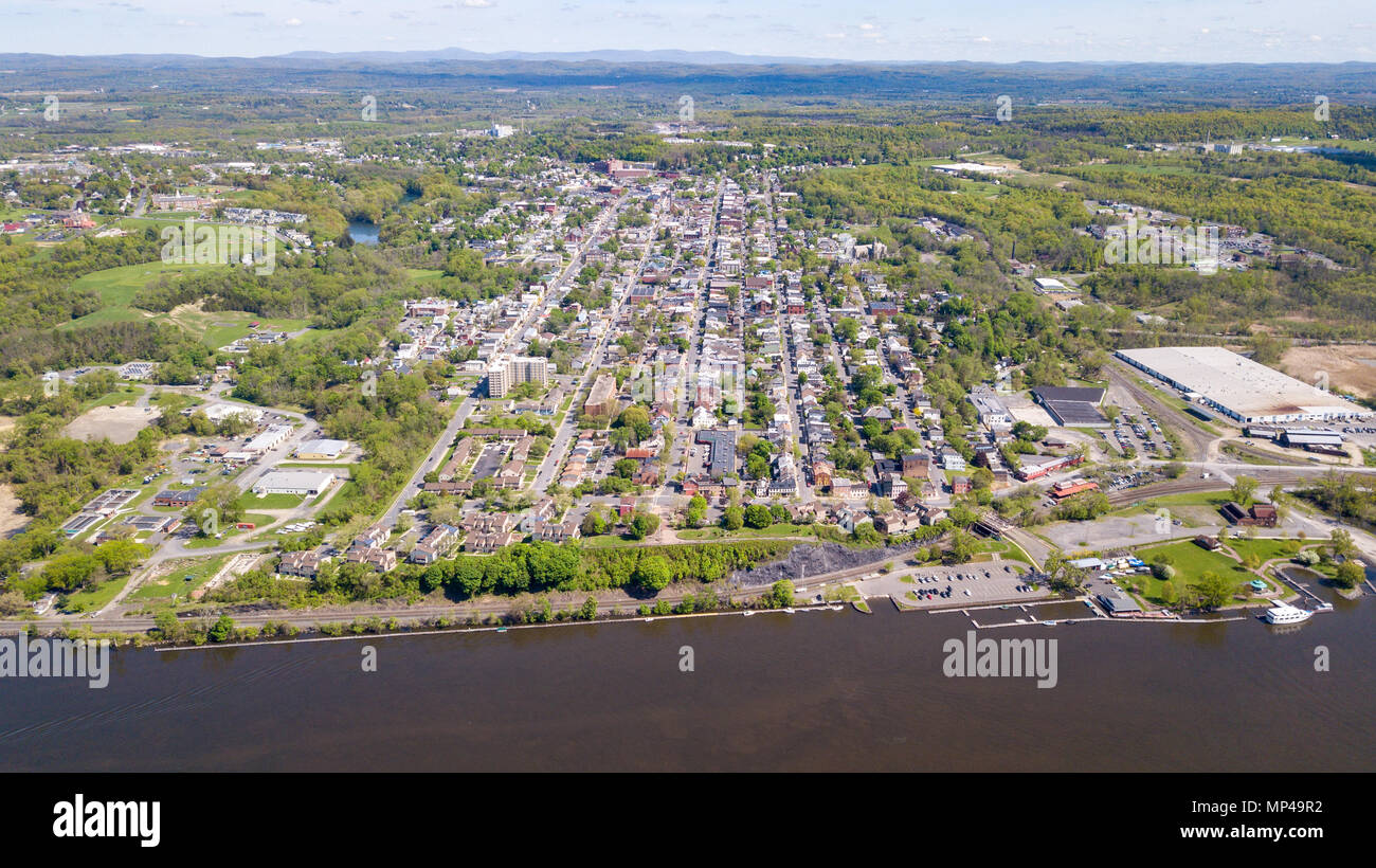 Die Stadt von Hudson, Columbia County, New York State, USA Stockfoto