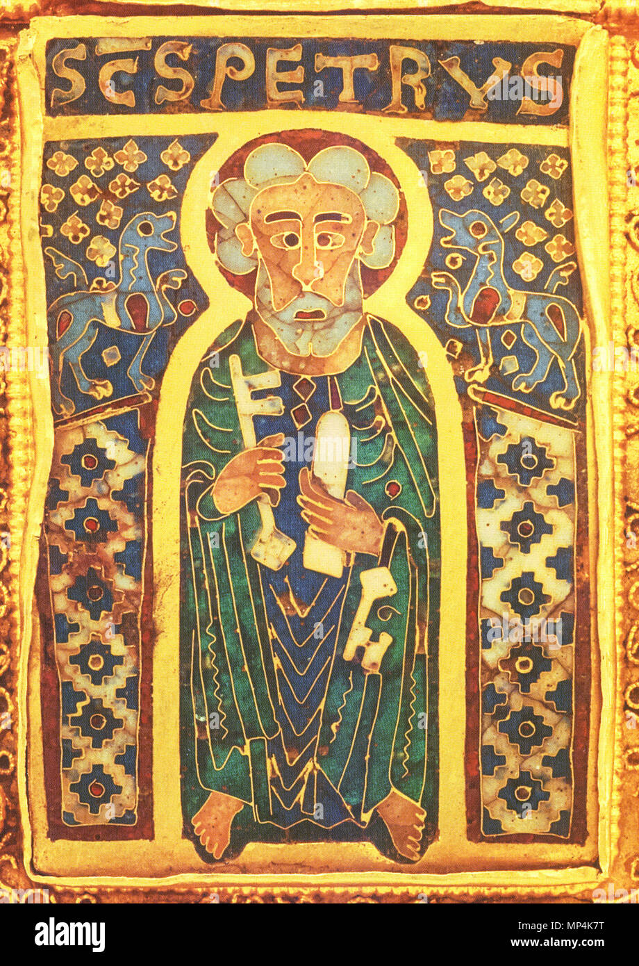Der hl. Petrus auf die heilige Krone, von Ungarn aus dem 11. Jahrhundert. 1137 St. Peter auf die heilige Krone, von Ungarn Stockfoto