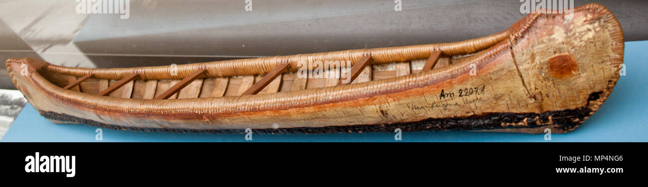 USA, Rocky Mountains, Kanu. 1216 USA, Rocky Mountains, Kanu, Modell in der Vatikanischen Museen Stockfoto