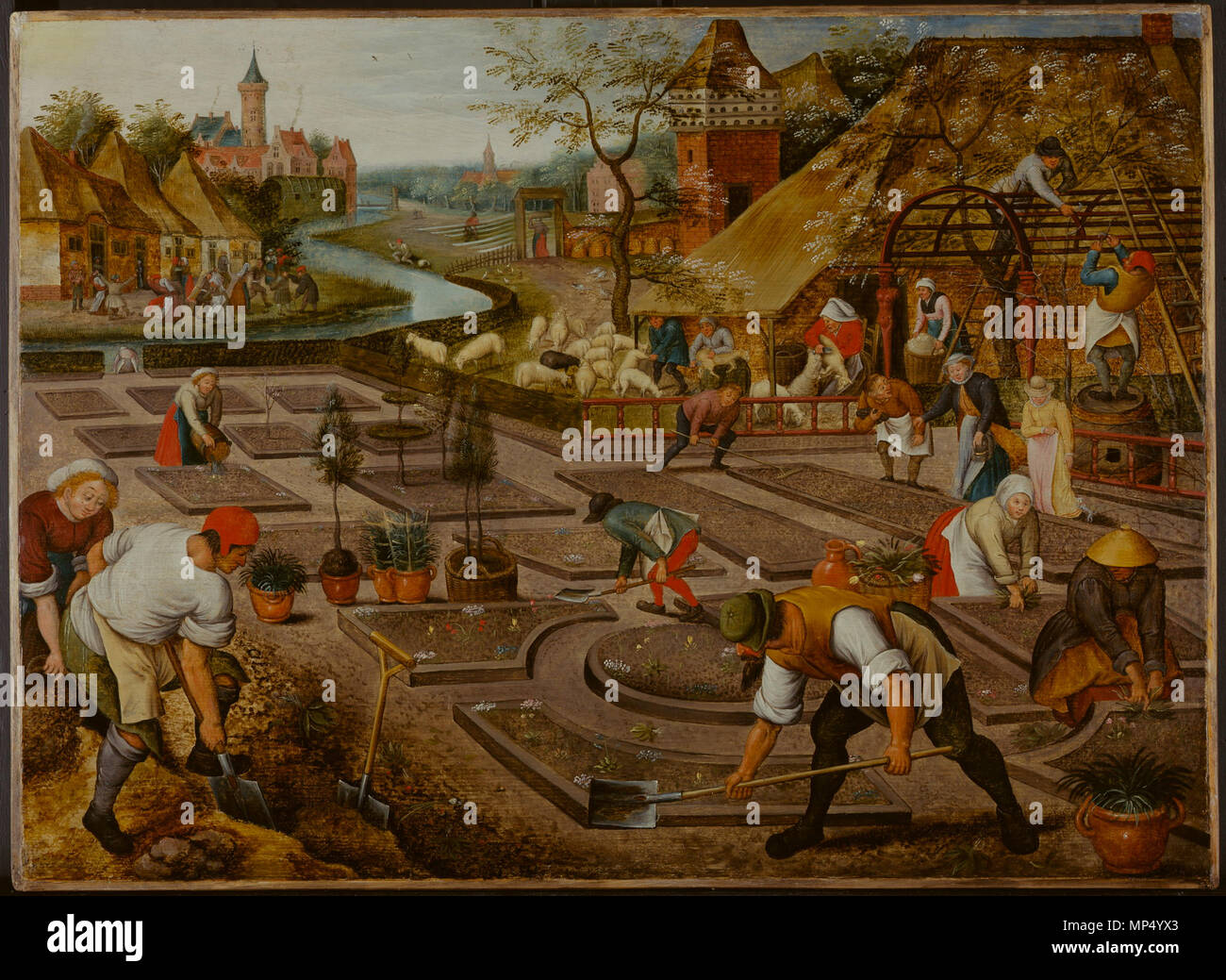 . Englisch: Pieter Breughel der Jüngere (1564-1638) Frühling. Auf der TEFAF 2014 ausgestellt. 24 Juni 2013, 16:37:19. 989 Pieter Breughel der Jüngere (1564-1638) Feder Stockfoto