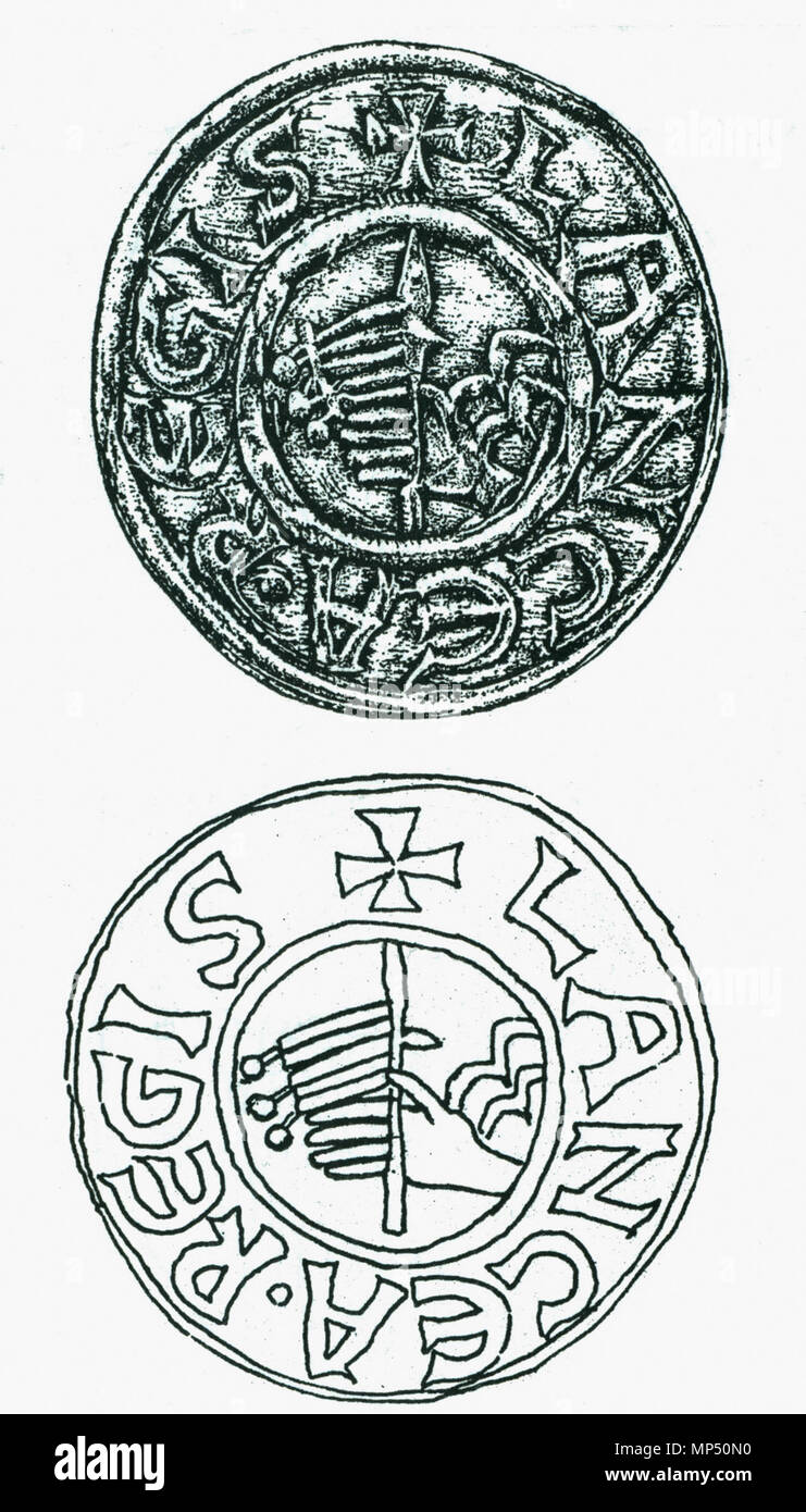 Lancea Regis Münze von Stephen I., König von Ungarn (c1000ad) ca. 1000. 790 Lancea Regis Münze (c1000ad) Stockfoto Lancea Regis Münze von Stephen I., König von Ungarn (c1000ad) ca. 1000. 790 Lancea Regis Münze (c1000ad) Stockfoto