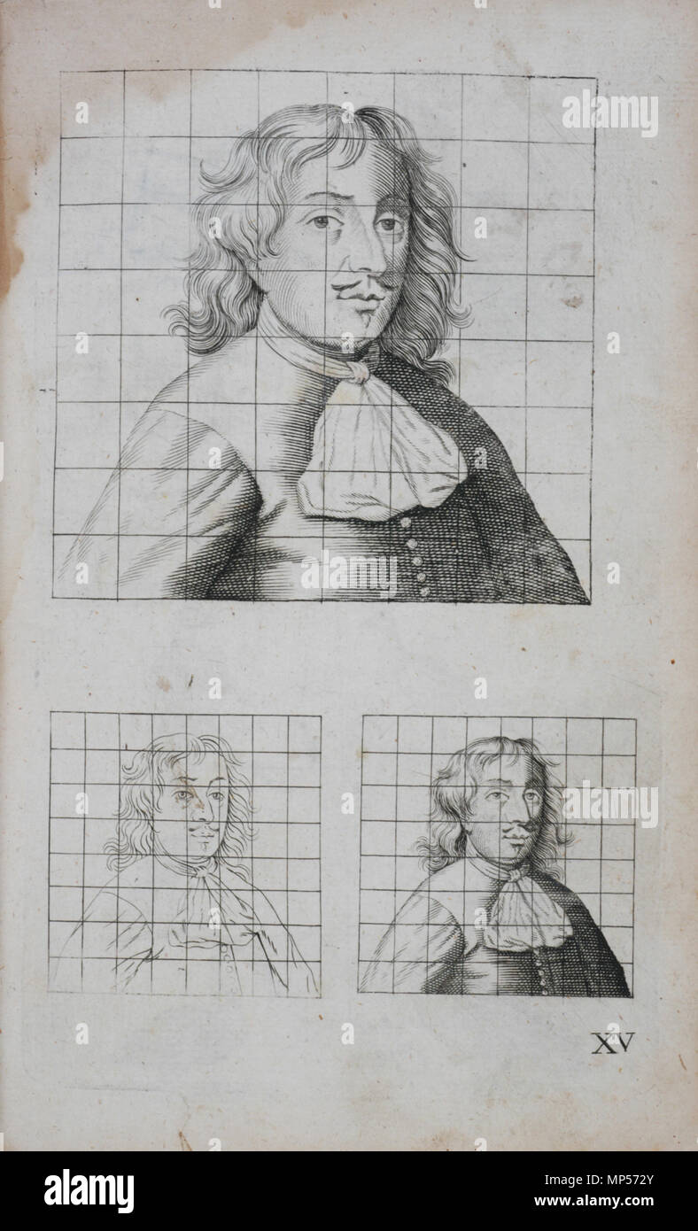 Platte Xv Ein Raster Fur Die Zeichnung Ein Portrait Englisch Platte Xv Zeigt Die Verwendung Von Einem Raster Zum Zeichnen Ein Portrat Von Polygraphice Oder Die Kunst Der Zeichnung Gravieren Atzen Limning