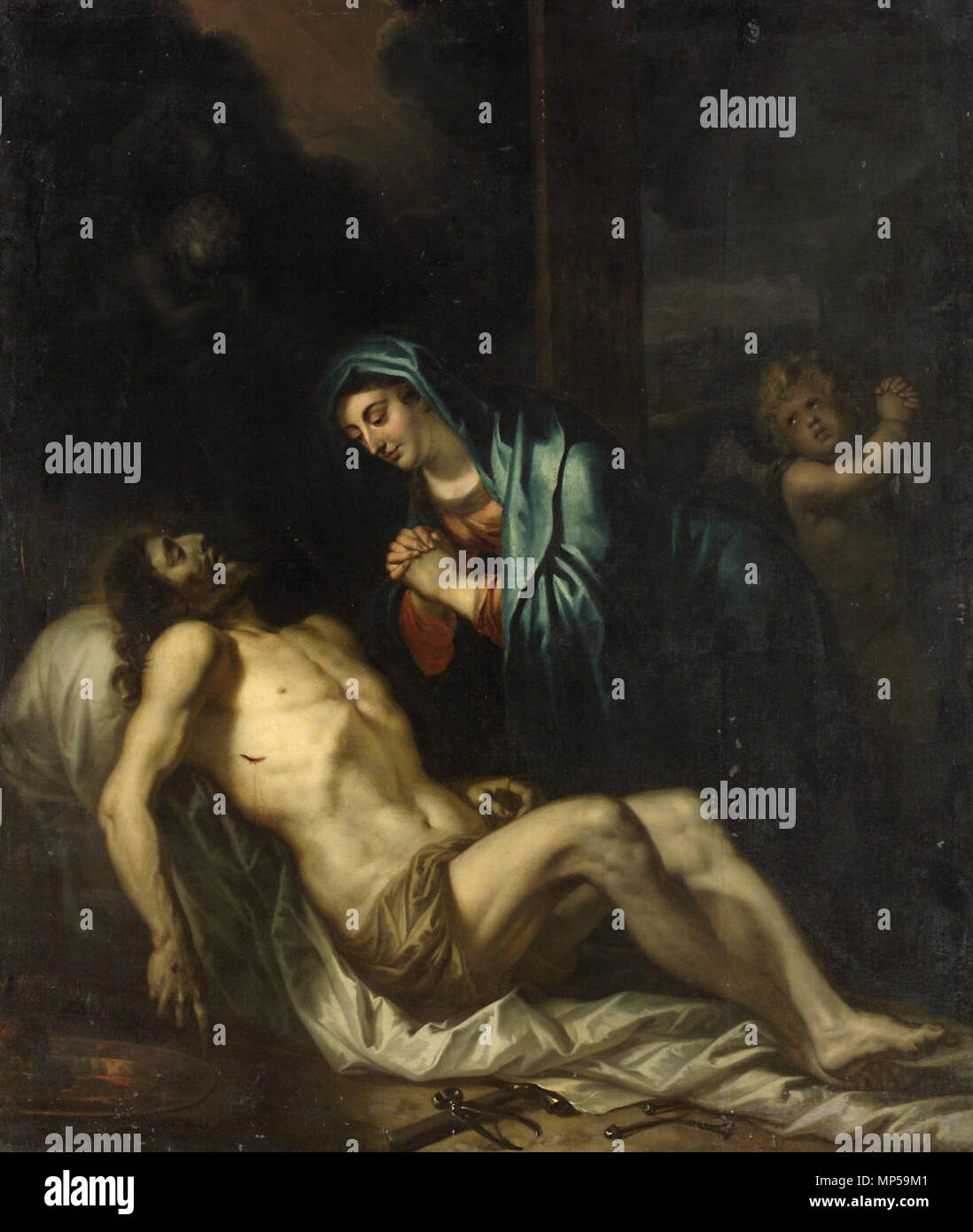 Die Klage über den toten Christus 1661. 702 Jan Thomas - Klagelied Stockfoto