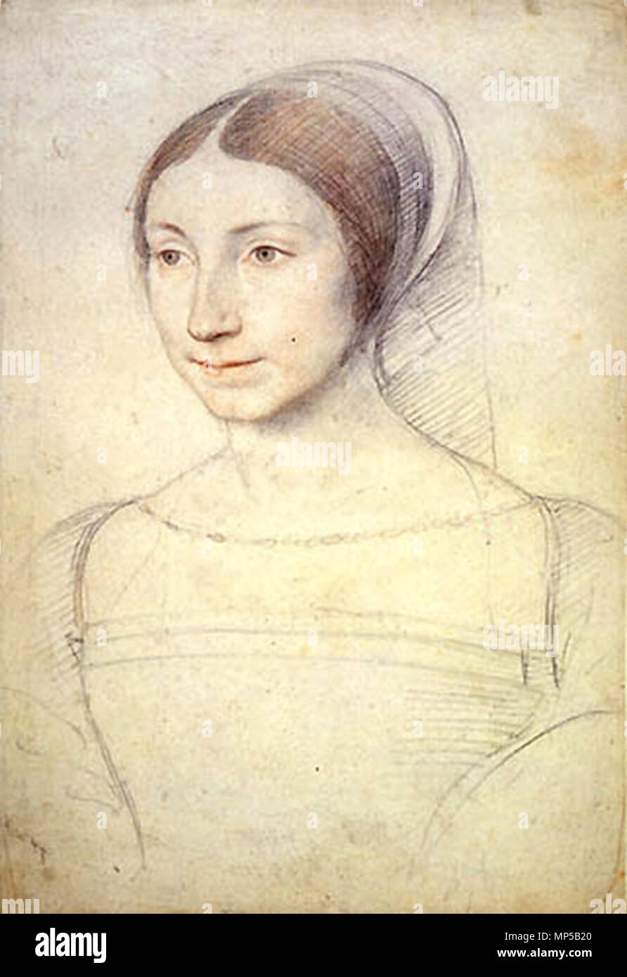 . Portrait einer jungen Frau. 16. Jahrhundert. Jean Clouet (1480-1541) Beschreibung flämischen Portrait Maler, Vater von François Clouet Datum der Geburt / Tod 1475 1540 Ort der Geburt / Todes Klein Pampau Paris arbeiten Location Tours, Paris Authority control: Q 378800 VIAF: 79398939 ISNI: 0000 0000 9875 4652 ULAN: 500115370 LCCN: 94001837 WGA: CLOUET, Jean WorldCat 709 Jean Clouet003 Stockfoto