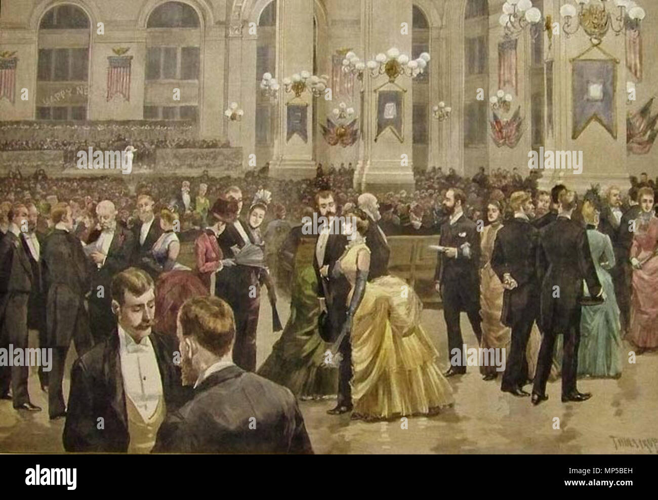 . Englisch: Silvester Konzert im Produzieren Exchange Gebäude, New York, 31. Dezember 1887. 15 April 2014, 22:04:43. Thulstrup Thure de 923 Silvester Konzert, New York 1887 Stockfoto