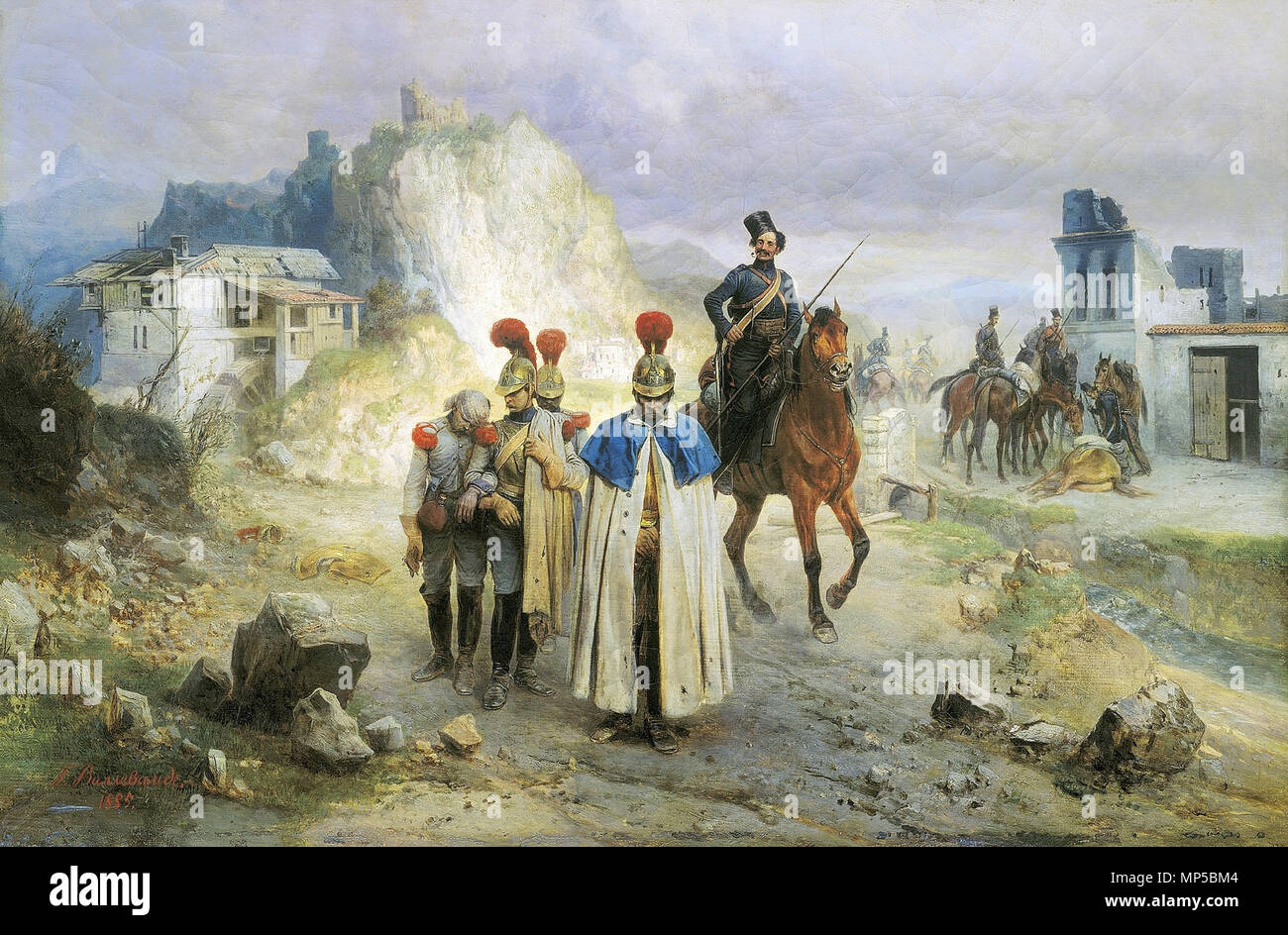 Englisch: "Sie 1814 "Русский erfasst wurden: "Они попали в плен в 1814 году". Englisch: Russische Kavallerie und vor allem kosaken haben immer im Kopf der alliierten Armeen Русский gefolgt: Русская кавалерия и особенно казаки следовали всегда в голове союзных армий. 1885. 1186 wurden Sie 1814 von Villevalde erfasst Stockfoto
