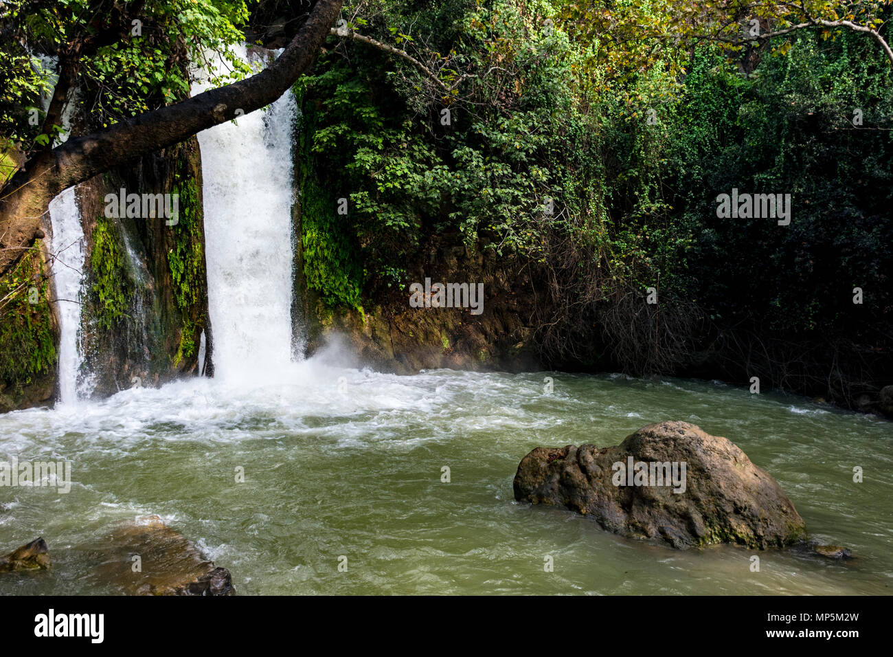 Banyas fällt auf dem hermon Stream auf den Golanhöhen in Israel Stockfoto