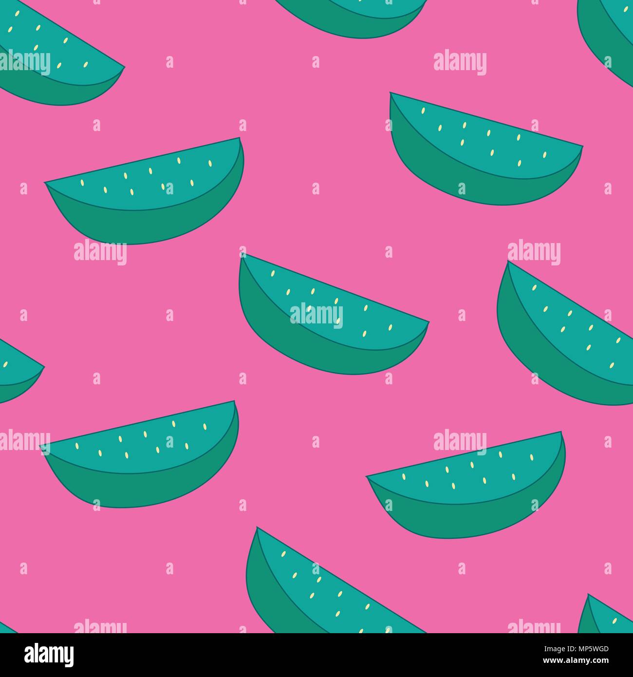 Nahtlose Hintergrund mit Wassermelone. Vector Illustration Stock Vektor