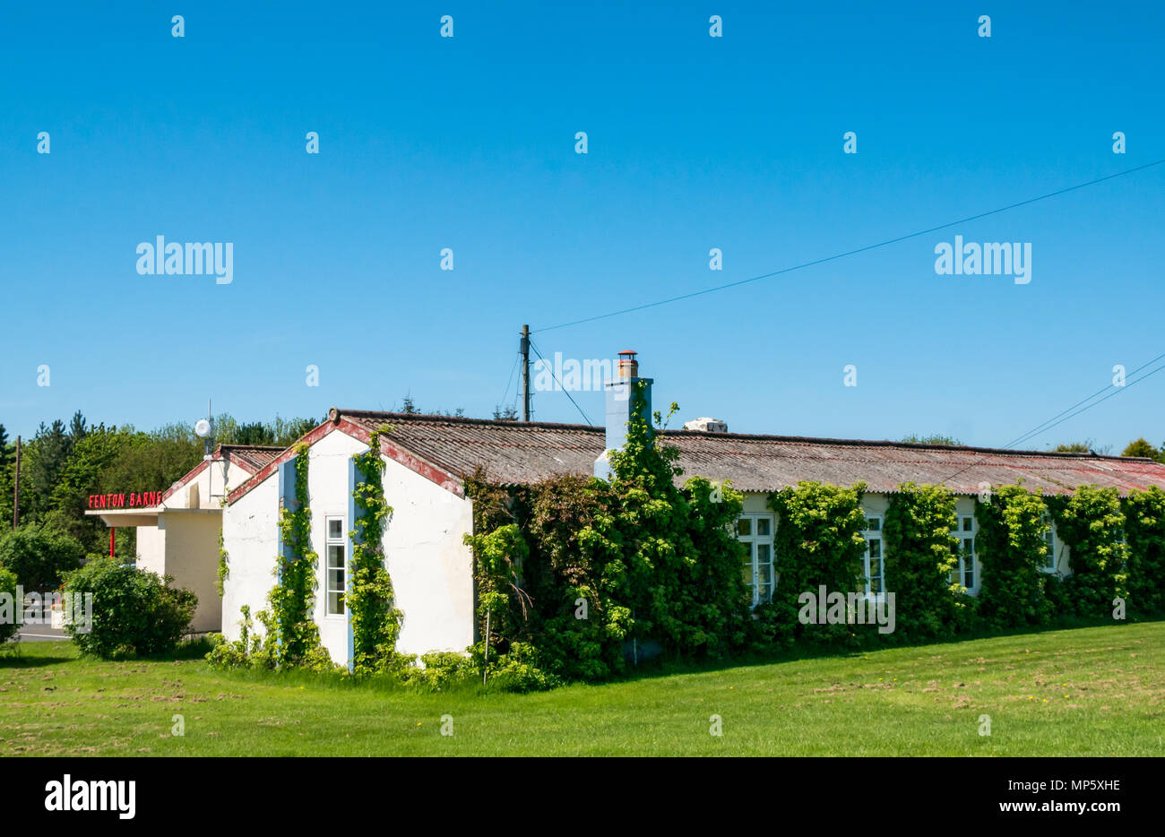 Ehemalige Royal Air Force Offiziere Chaos Gebäude, Drem Flugplatz jetzt Fenton Scheunen Retail Village, Drem, Schottland, Großbritannien Stockfoto