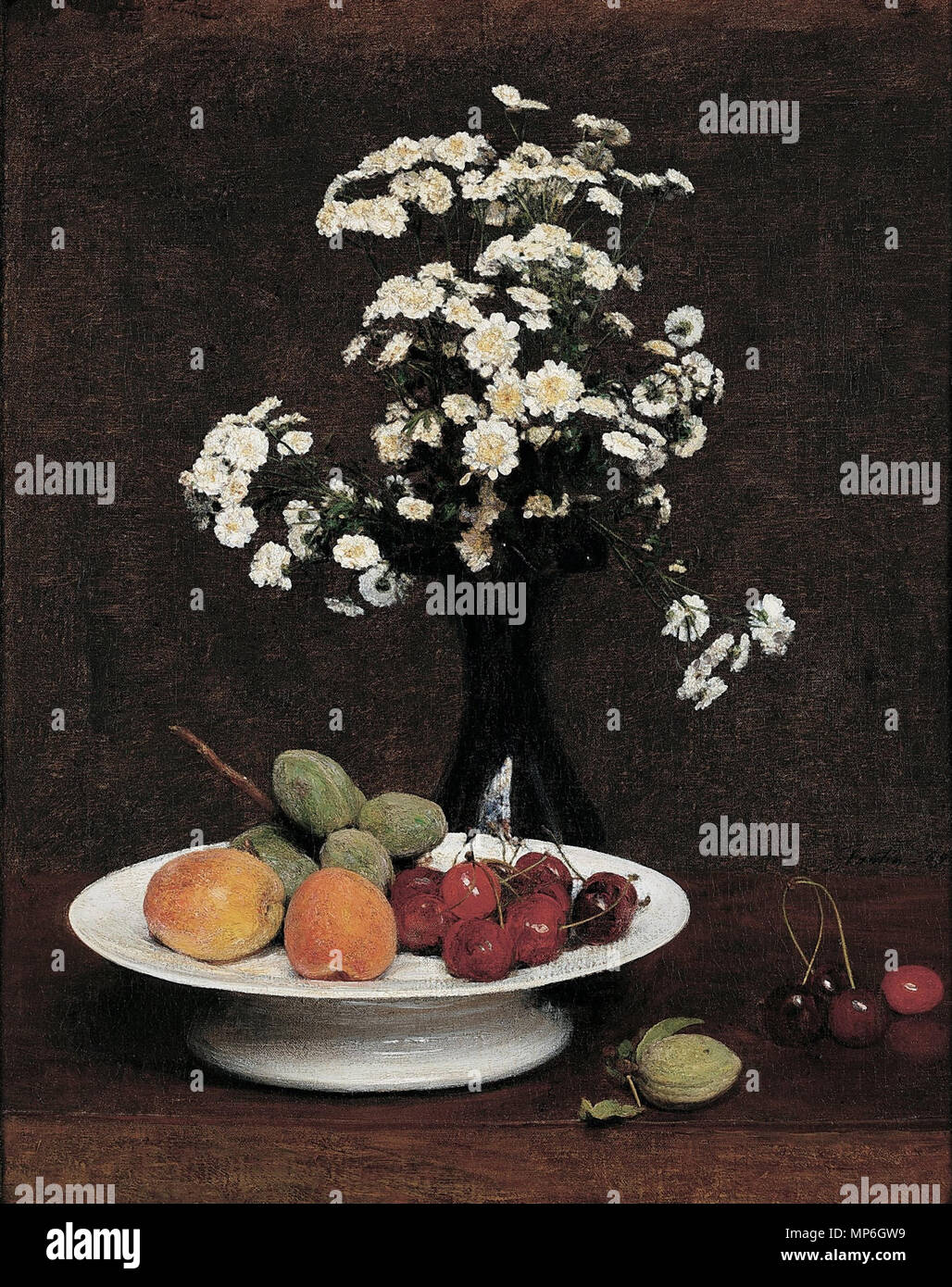 . Englisch: Noch immer leben. Henri Fantin-Latour. 18 1/2 x 15 Zoll. Dixon Galerie und den Garten. Google Kulturinstitut. 1869. Henri Fantin-Latour (1836 - 1904) Beschreibung französischer Maler, Lithograph, botanische Illustrator und Grafiker Geburtsdatum / Tod 14. Januar 1836 vom 25. August 1904 Ort der Geburt / Todes Grenoble Buré (Orne) Standort Paris, London Authority control: Q 310715 VIAF: 61556110 ISNI: 0000 0000 8140 3442 ULAN: 500025754 82025255 LCCN: n NLA: 35793010 WorldCat 1144 Still Life - Henri Fantin-Latour - Google Kulturinstitut Stockfoto