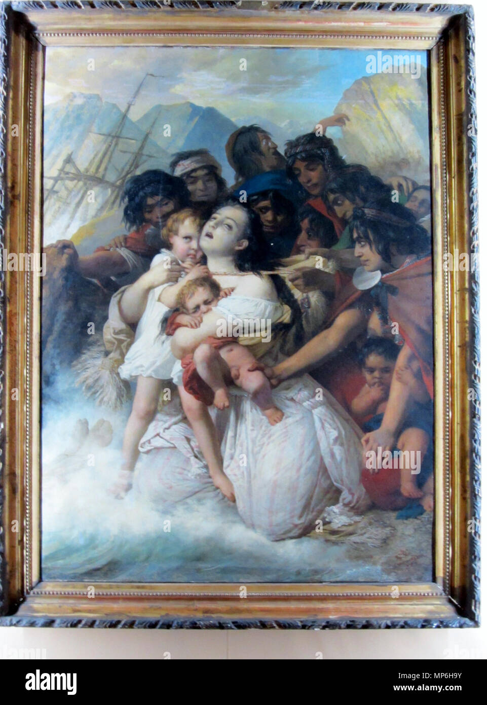 Del Naufragio "Joven Daniel". Elisa Bravo Jaramillo iba en el bergantín el Joven Daniel, que gestern zarpado de Valparaíso el 23 de Julio rumbo a Valdivia y que naufragó a la Altura de la desembocadura del río Toltén, en la playa de Puancho, Costa de Cautín, Zona del Lago Budi. Sucedió En la noche del 31 de Julio al 1 de Agosto de 1849; culparon ein Los mapuches de haber raptado ein Elisa, que Al naugragio habría sobrevivido y pasado Ein ser Mujer del cacique Kurín o Curín. La leyenda Dice que los supervivientes levantaron un Campamento de la Playa, Pero que fueron matados Pronto por los Indios. Segú Stockfoto