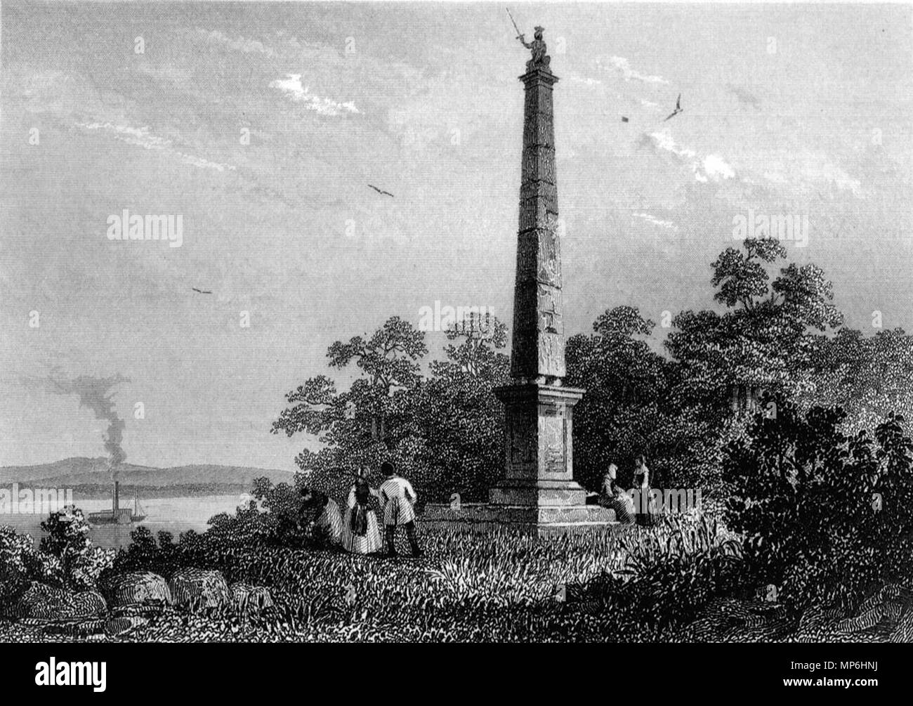 1106 Schwedensäule Erfelden 1849 Stockfoto