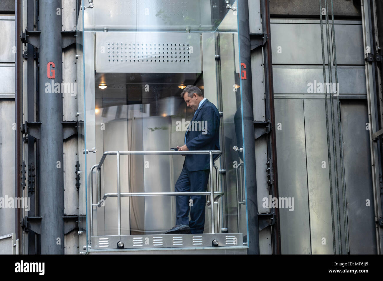 Das Lloyd's Gebäude ist die Heimat der Versicherungsträger "Lloyd's aus London. Es ist der Lime Street in Londons Haupt Finanzviertel, das entfernt Stockfoto