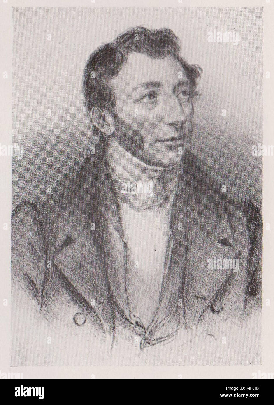 . Englisch: Komponist Jan George Bertelman (1782-1854). 1835. anonymys 698 Jan George Bertelman (1782-1854), Lithographie von Anonymus Stockfoto