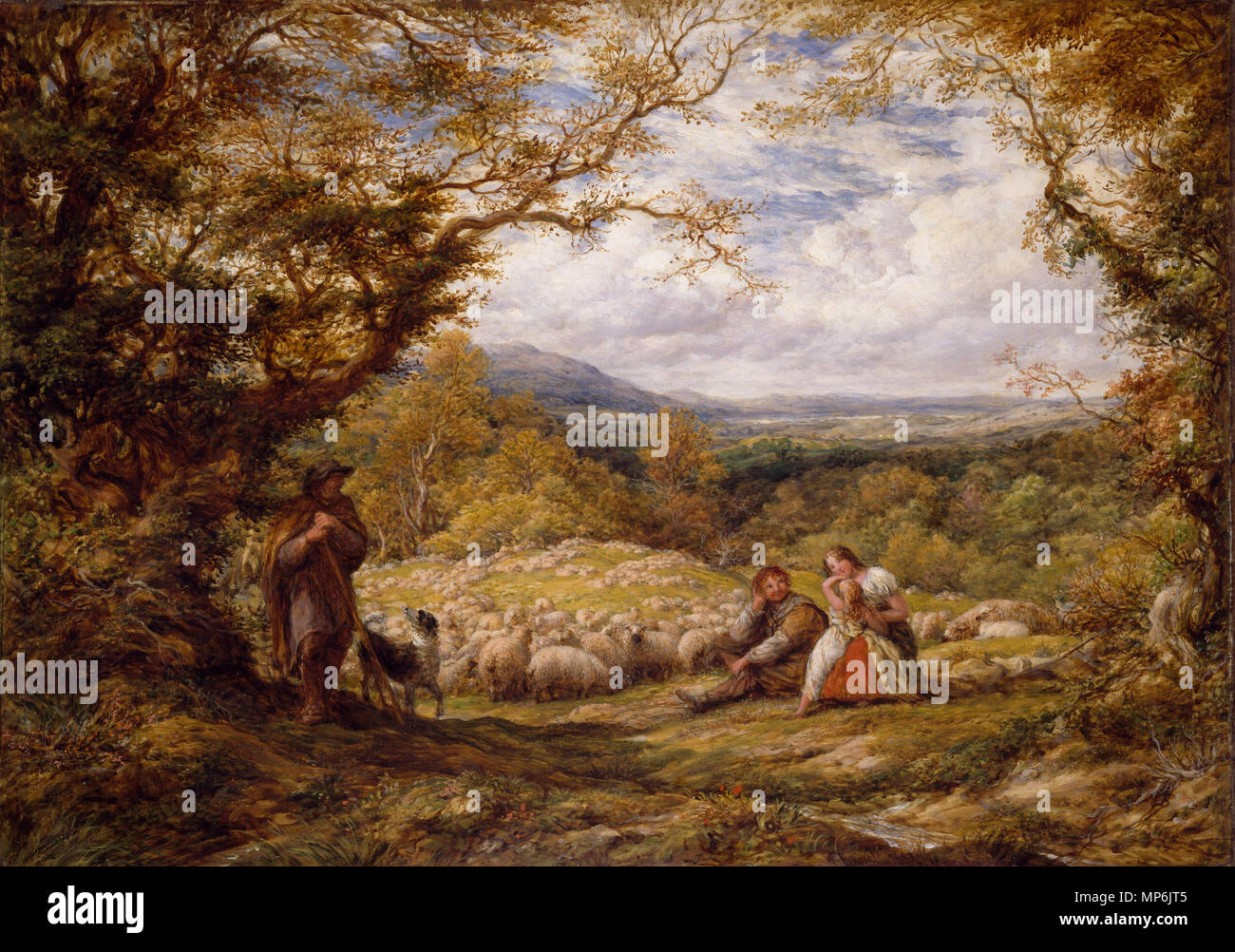 Die Schafe Drive 1863. 1180 Die Schafe Drive-John linnell - Google Kulturinstitut Stockfoto